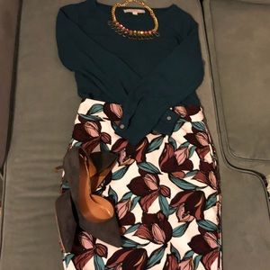 Floral LOFT Pencil Skirt Size 2!
